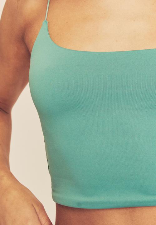Supré  - Mara luxe elastic strap crop - mineral green