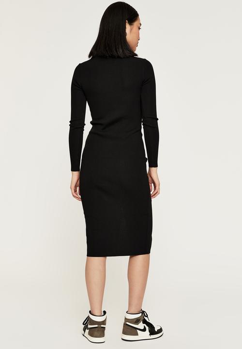Supré  - Marcy knit cardigan midi dress - black