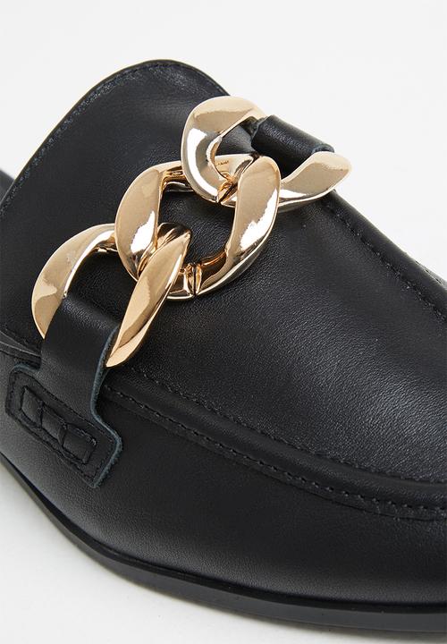 Steve Madden - Cally nappa leather loafer mule - black