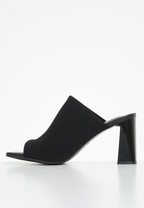 Madden Girl - Wendi mule heel - black knit