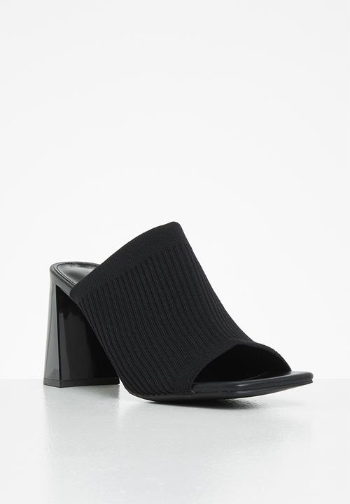 Madden Girl - Wendi mule heel - black knit