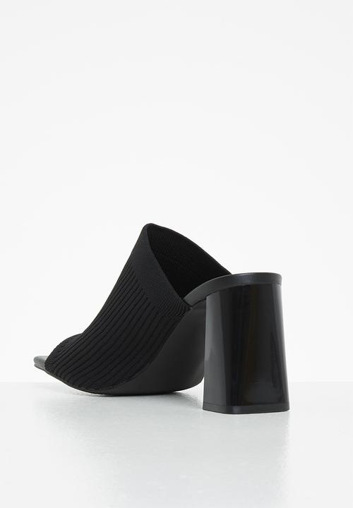 Madden Girl - Wendi mule heel - black knit