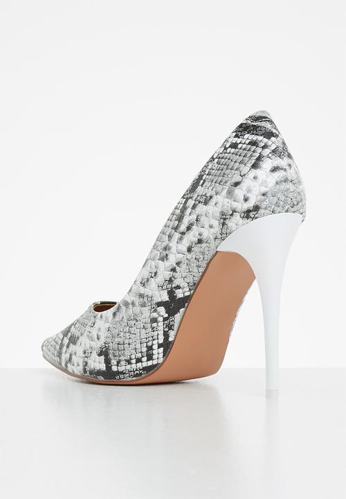 Madison® - Bexley stiletto court heel - white & black 