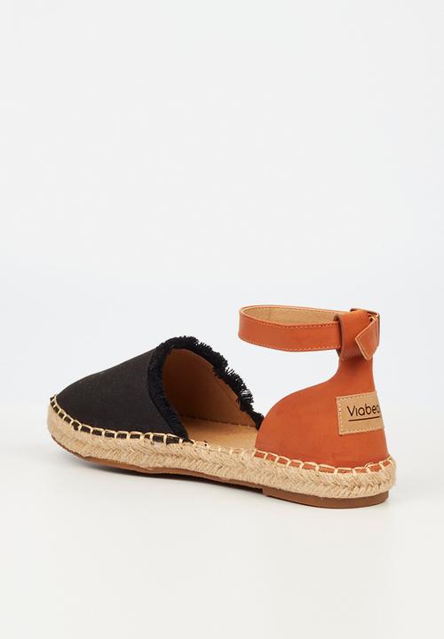 Viabeach - Espa 39 ankle tie espadrille - black combo
