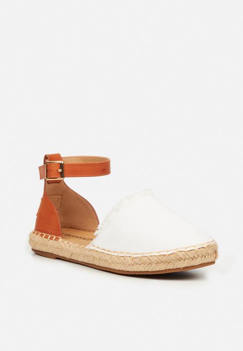 Viabeach - Espa 39 ankle tie espadrille - white combo