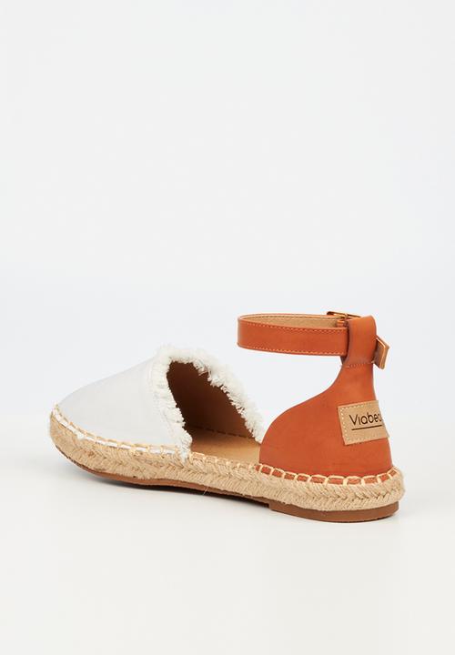 Viabeach - Espa 39 ankle tie espadrille - white combo
