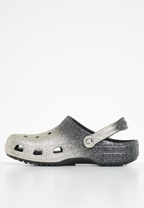 Crocs - Classic ombre glitter clog - black & gold