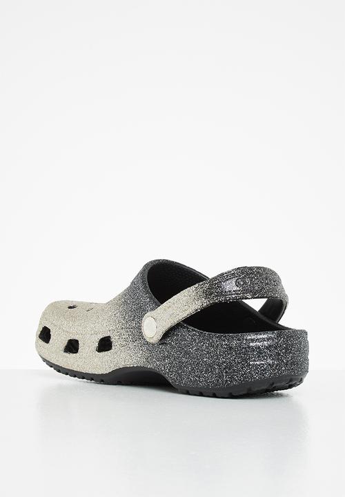 Crocs - Classic ombre glitter clog - black & gold