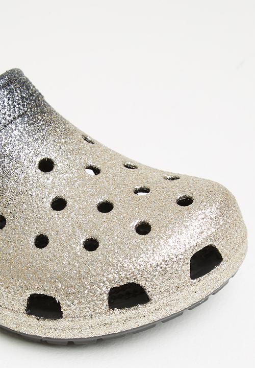 Crocs - Classic ombre glitter clog - black & gold
