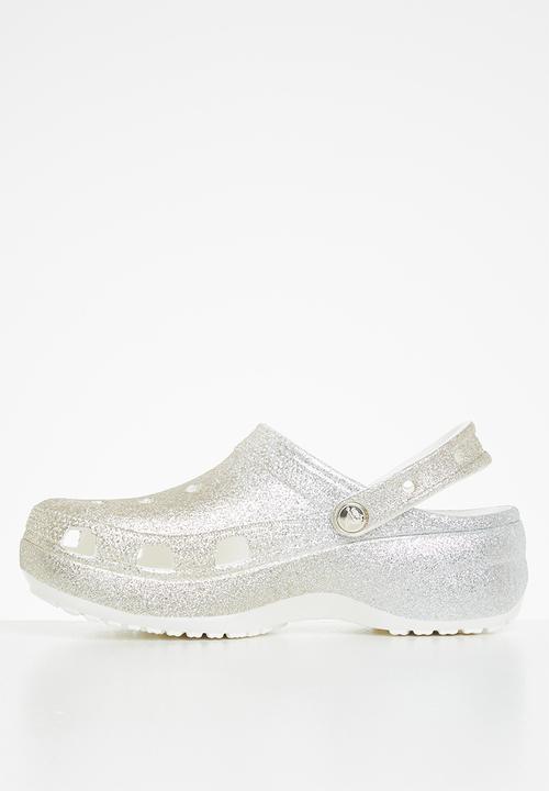 Crocs - Classic platform ombre glitter clog w - white & gold