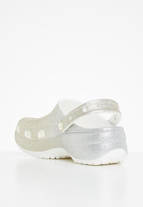 Crocs - Classic platform ombre glitter clog w - white & gold