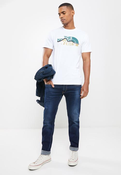 The North Face - M short sleeve mountain line tee - white
