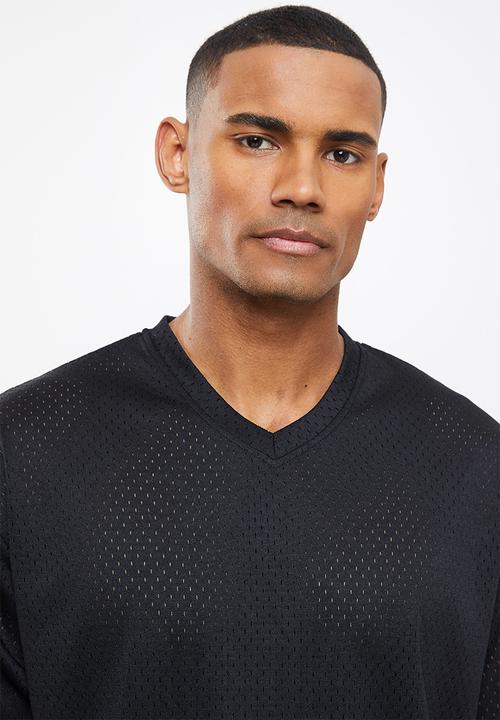 urban° - Urban oversized birdseye printed tee - black