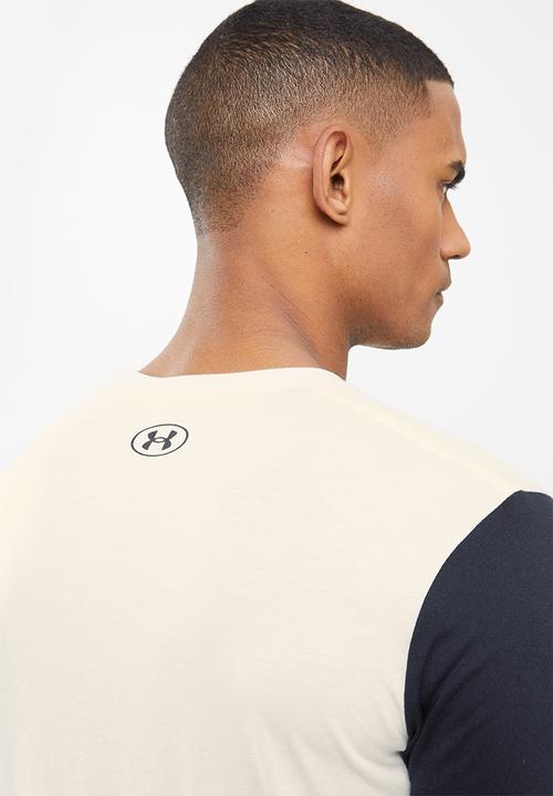 Under Armour - UA Athletic Department Colourblock SS Tee -  stone & red