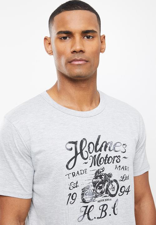 Holmes Bro's - Holmes motors short sleeve tee - dirty grey melange