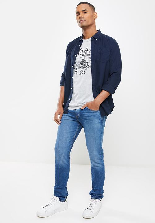 Holmes Bro's - Holmes motors short sleeve tee - dirty grey melange