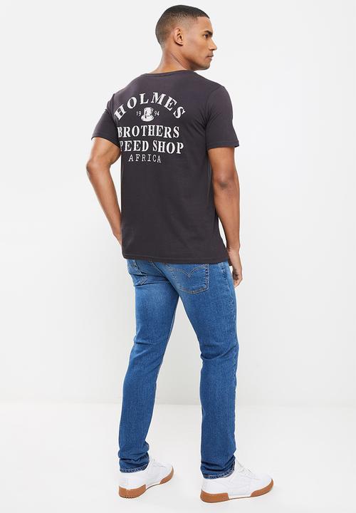 Holmes Bro's - Top hat short sleeve tee - black bean