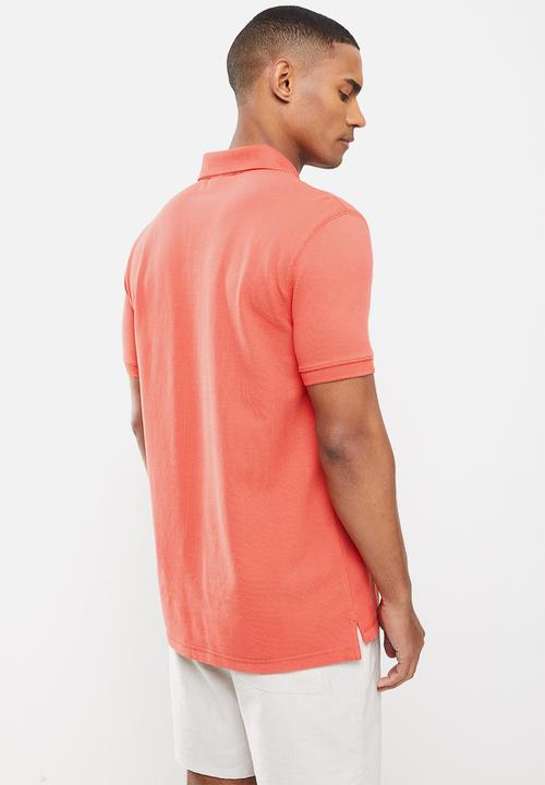 Calvin Klein - Monogram logo polo - rhubarb red