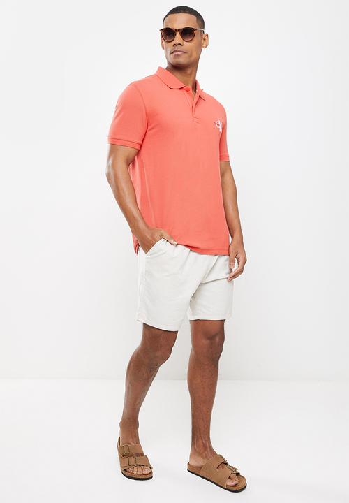 Calvin Klein - Monogram logo polo - rhubarb red