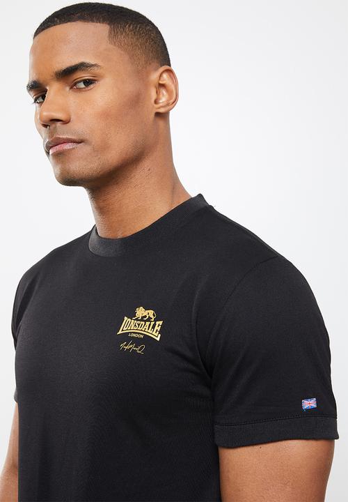 Lonsdale - Shorts & T-shirt set - black & gold