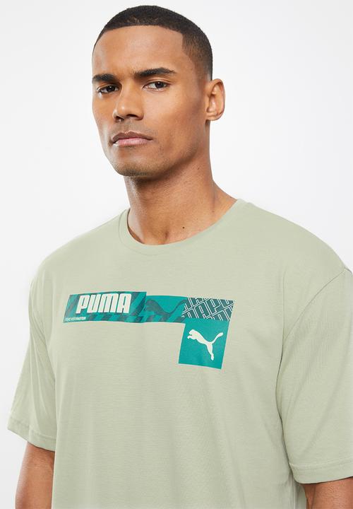 PUMA - Puma box graphic tee m - pebble gray