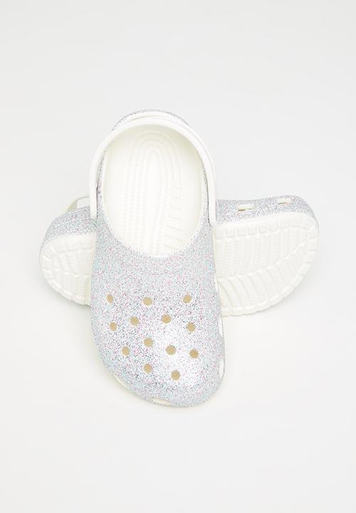 Crocs - Classic glitter clog k - oyster