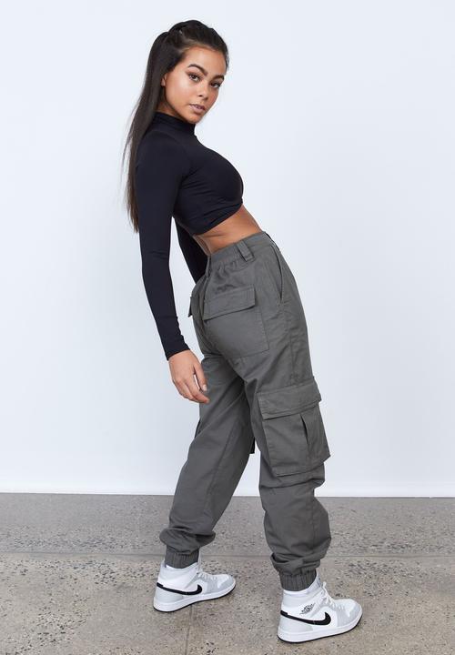 Factorie - Cuffed cargo pant - army green