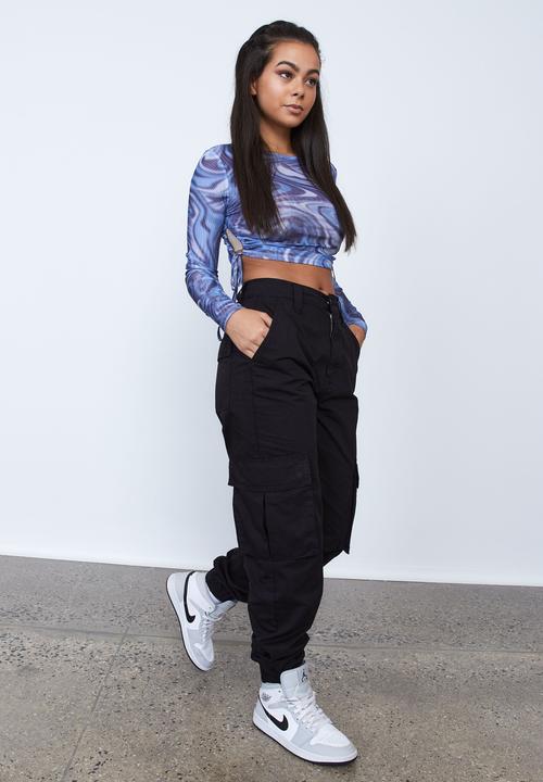 Factorie - Cuffed cargo pant - black