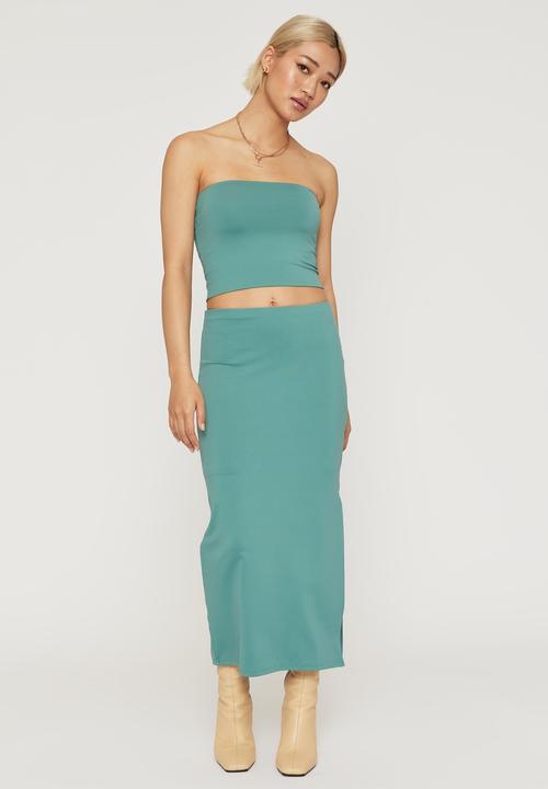 Supré  - Paris boob tube - mineral green
