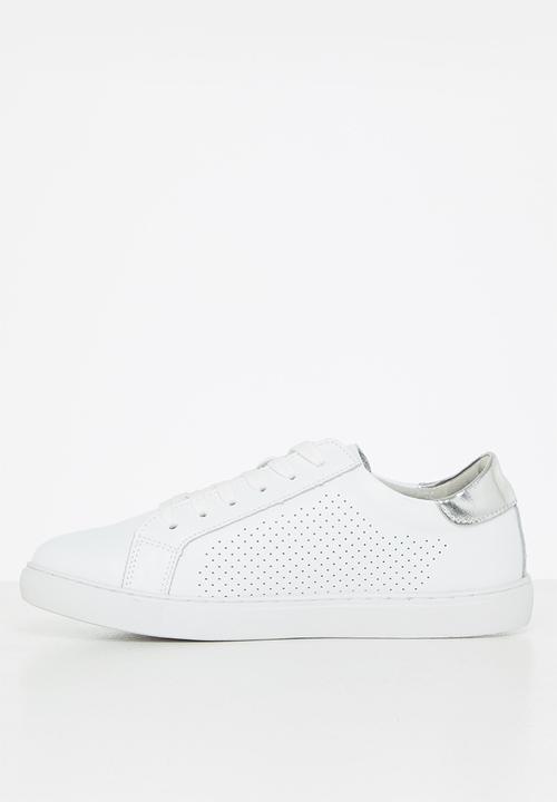 Julz - Delia leather sneaker - white