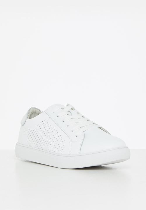 Julz - Delia leather sneaker - white