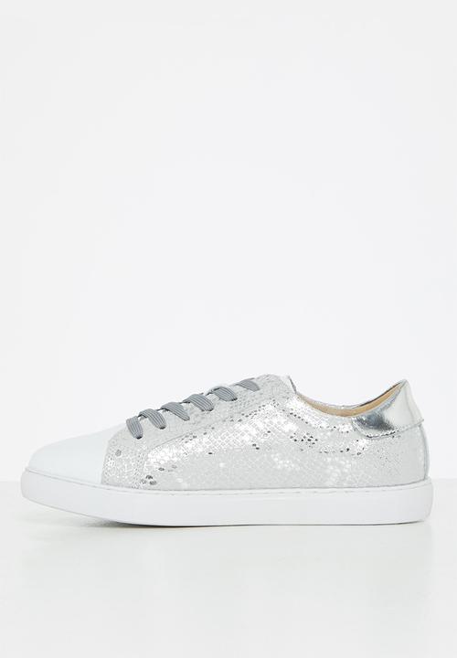 Julz - Rio leather sneaker - silver