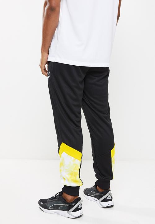PUMA - BVB Iconic MCS Mesh Men's Football Pants -  black-cyber yellow