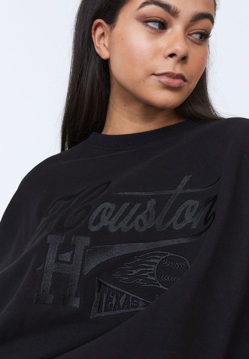 Factorie - Slouchy premium graphic crew - black/houston