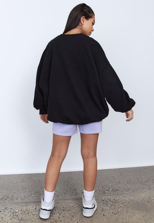 Factorie - Slouchy premium graphic crew - black/houston