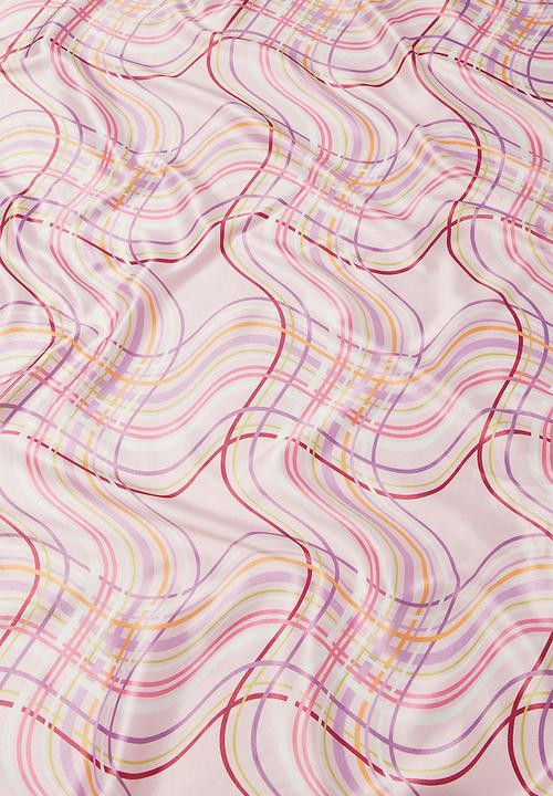 Rubi - Versatile scarf - pink brandy warped check