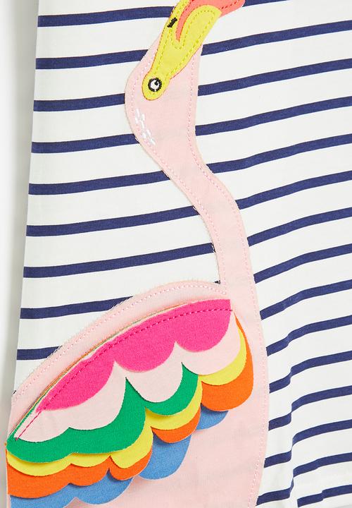 Pop Candy - Girls stripe flamingo dress - multi