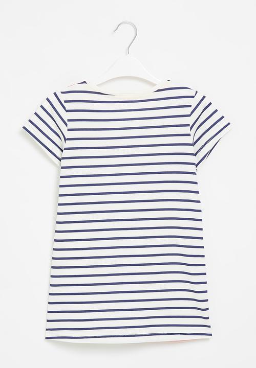 Pop Candy - Girls stripe flamingo dress - multi