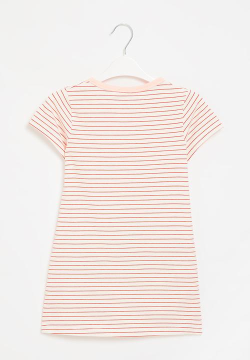 Pop Candy - Girls stripe flamingo dress - multi