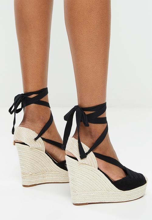 Miss Black - Moniker1 espadrille wedge heel - black
