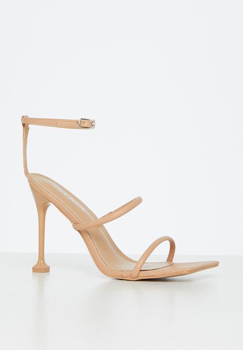 Public Desire - Kallipo strappy stiletto heel - neutral