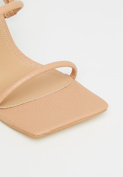 Public Desire - Kallipo strappy stiletto heel - neutral