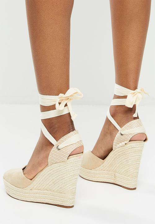 Miss Black - Moniker2 espadrille wedge heel -  neutral