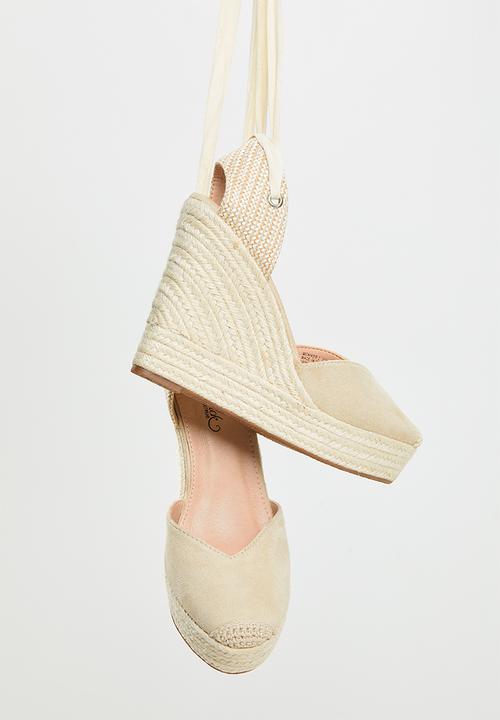 Miss Black - Moniker2 espadrille wedge heel -  neutral