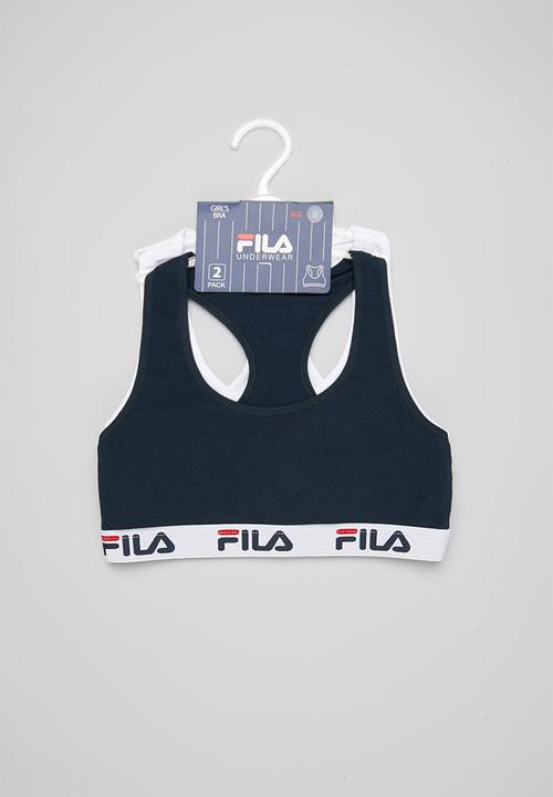 FILA - L24 2 Pack bra - peacoat & white