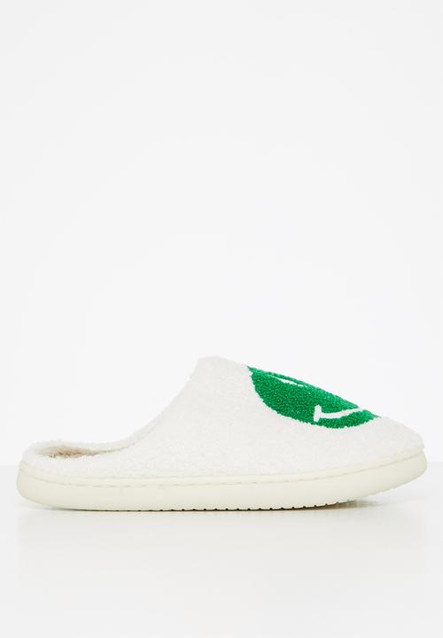 Public Desire - Smile slipper - green & ecru