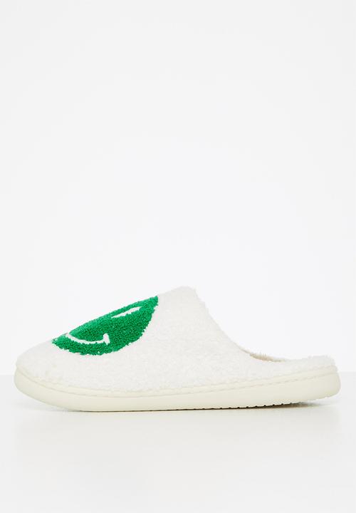 Public Desire - Smile slipper - green & ecru