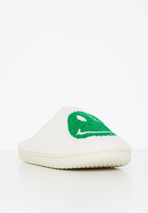Public Desire - Smile slipper - green & ecru