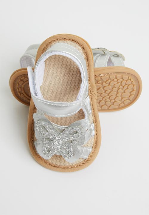 Pop Candy - Girls butterfly sandal - silver