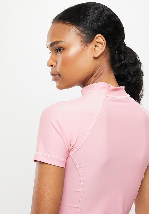 Lizzy - Lillee short sleeve rashie - pink nectar